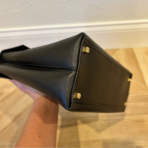 Vintage Ferragamo black calf skin Gancini top handle bag - Picture 7 of 15